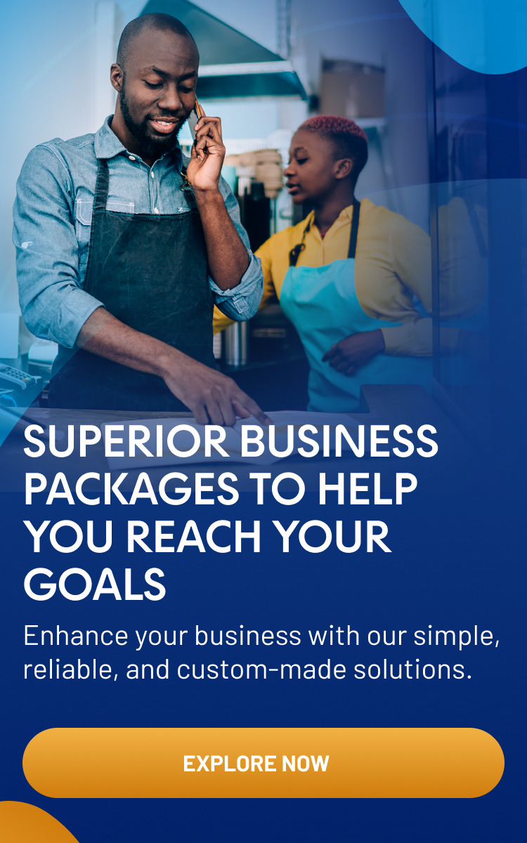 Business packages mobile banner